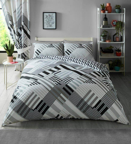 bedding-Geo Stripe Grey